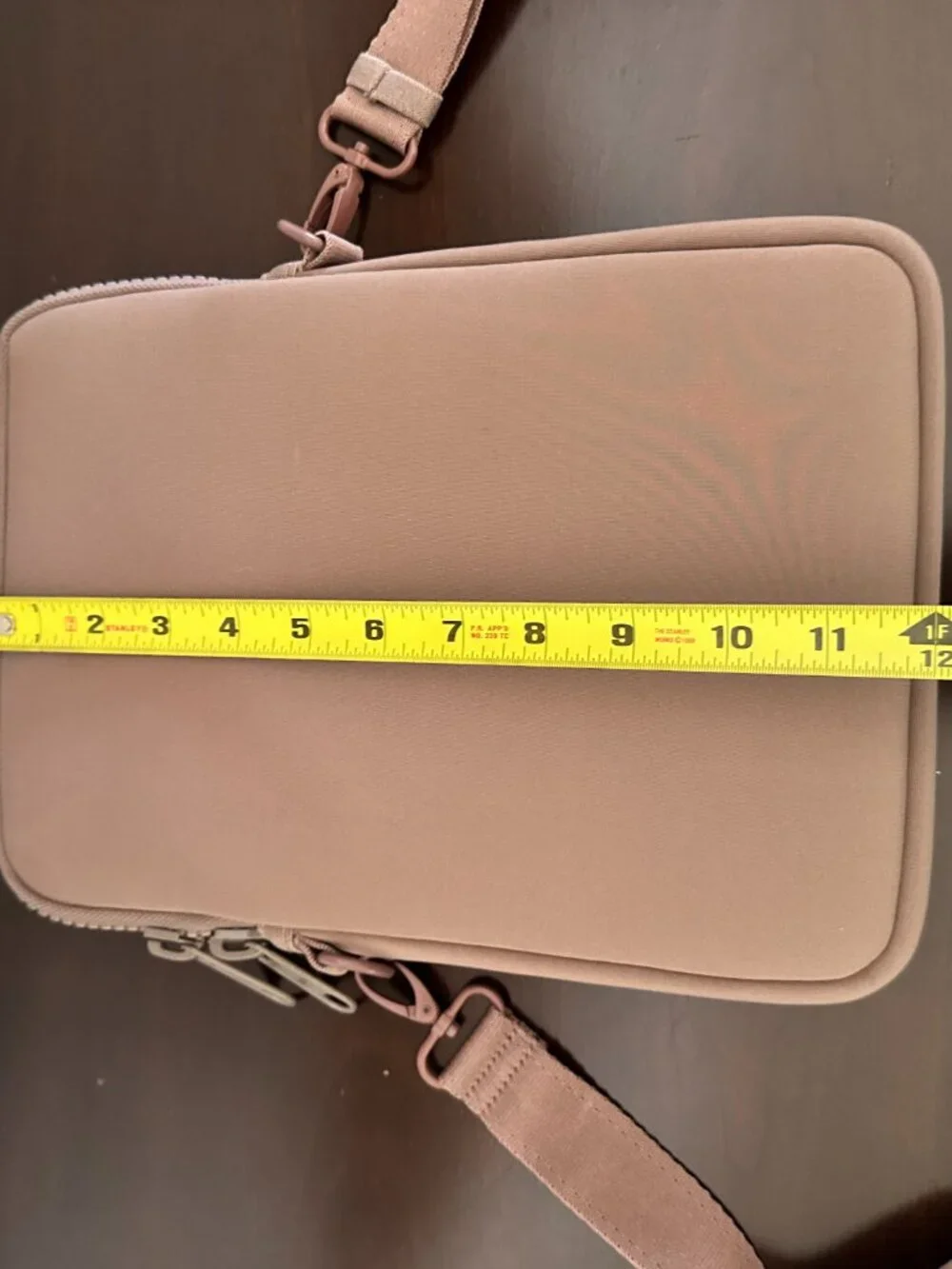 Dagne Dover Laptop Sleeve Crossbody Bag Blush Pink Color 11 x 8